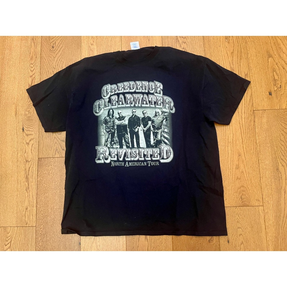 Creedence Clearwater Revisited North American Tour T-Shirt Mens XL Black Gildan